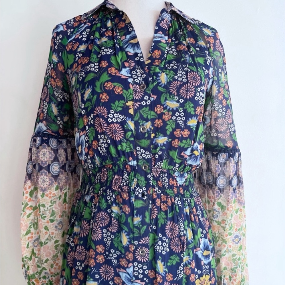 Anthropologie Maeve Ondine Floral Boho Midi Maxi Dress XS